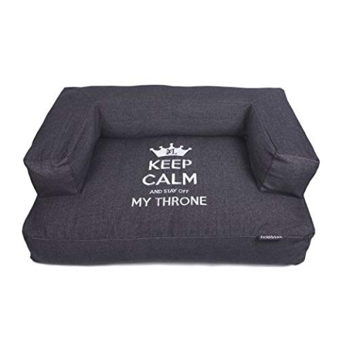 Lex max Keep Calm Losse Hoes voor hondensofa 115x75x35cm Zwart