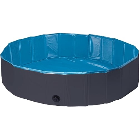 Schwimmbad Splatter RUND DUNKELGRAU/BLAU 120x30CM