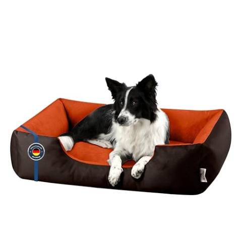 BedDog Hundebett L - Hundekissen - Hundekorb - Hundecouch - Hundesofa - Bezug abziehbar, Waschbar, für Mittel-Kleine Hunde