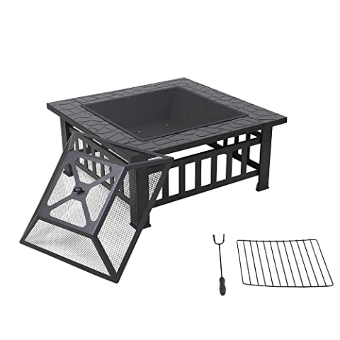 Red Deco Fuji Feuerschale für den Außenbereich, 3-in-1, für Terrasse, Garten, Einheitsgröße, Grau