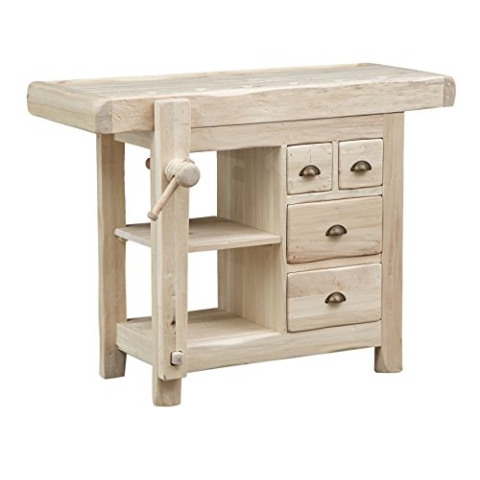 Biscottini Küchenschrank mit arbeitsplatte 116x90x63 cm Made in Italy | Arbeitstisch aus Holz massiv | Kücheninsel mit arbeitsplatte | Küchenmöbel