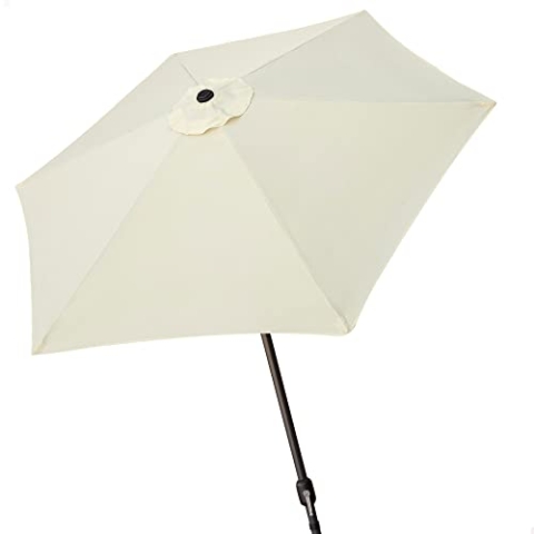 Aktive 61116 - Windfester sechseckiger Sonnenschirm für Garten und Terrasse | Höhe 2,5m | UV50-Schutz | Aluminiumrahmen, einfach zusammenzuklappen und zu montieren | Terrassenschirme