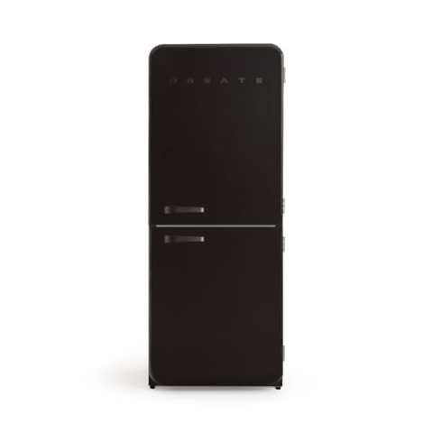 CREATE / RETRO FRIDGE FRIDGE COMBI 185 BLACK/Kombi-Kühlschrank mit Gefrierfach 401L in Schwarz, Griff Schwarz / 190W, No Frost System, 3 Ablagen, 2 Schubladen, Temperaturregler, 70x65x185 cm