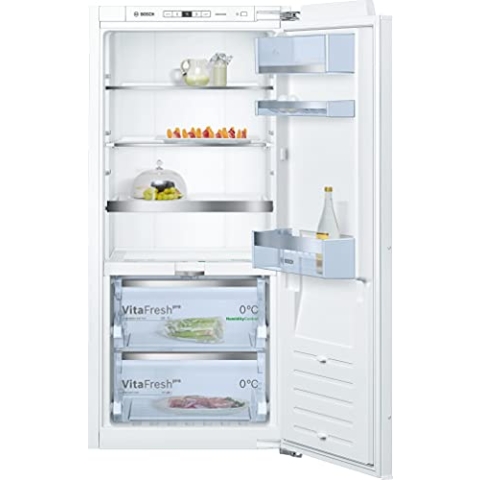 Bosch KIF41ADD0 Serie 8 Einbau-Kühlschrank, 122,5 x 56 cm Nische, 187 L, Flachscharnier, Made in Germany, VitaFresh pro 3x längere Frische, LED-Beleuchtung gleichmäßige Ausleuchtung Ohne Gefrierfach