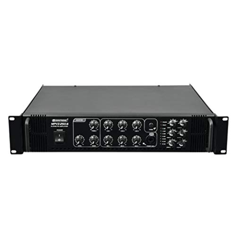 OMNITRONIC MPVZ-250.6 Mischverstärker | 6-Zonen-ELA-Mono-Mischverstärker, 250 Watt, Zonen regelbar