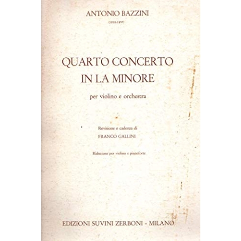 Antonio Bazzini-Quarto Concerto In La Min.-PIANO REDUCTION
