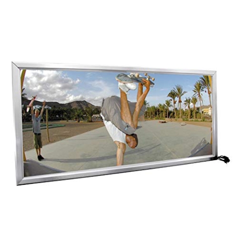 EUROPALMS Reklamewand, beleuchtet, aluminium | Höhe: 210 cm | Breite: 110 cm | Tiefe: 10 cm