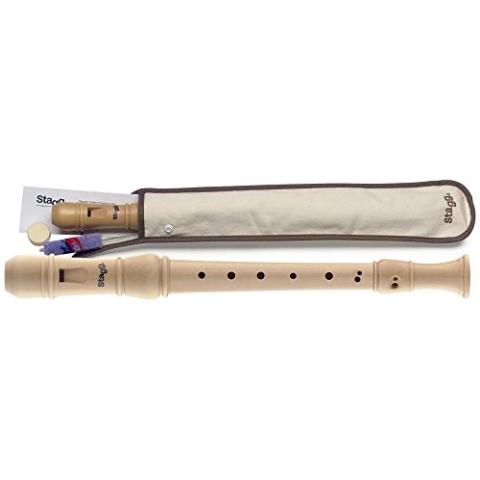 Stagg REC3-BAR/WD Sopran Blockflöte barocke Griffweise ahorn
