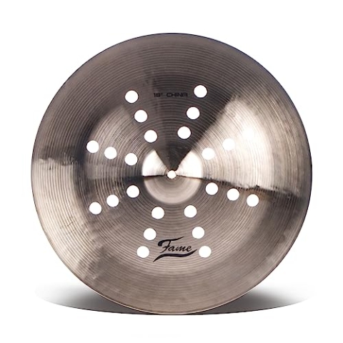 Fame Masters, B20 Holey China, 18 Zoll, Traditionelles Finish, Hochwertiges China Becken, Profi-Musiker, Optimale Klangqualität, Langlebigkeit
