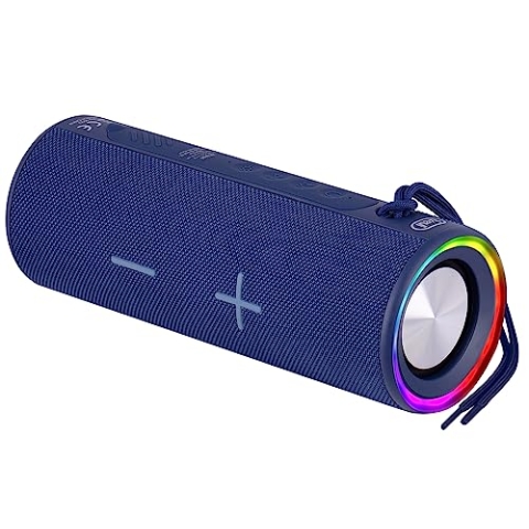 Trevi XR 8A35 Verstärkter Lautsprecher, tragbar, 20 W, mit Bluetooth, TWS-Funktion, USB, Micro SD, AUX-IN, IPX4 wasserdicht, wiederaufladbarer Akku über USB Type-C, Blau