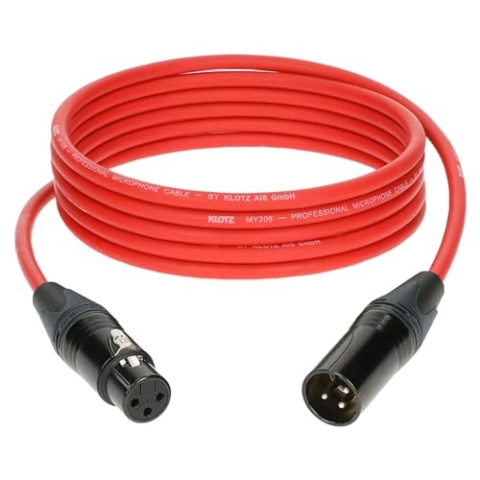 Klotz M1FM3N0200 Mikrofonkabel rot 2 m - Mikrofonkabel