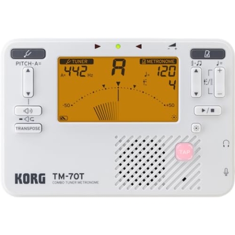 Korg TM70 Kombiniertes Metronom und chromatisches Stimmgerät – Weiß