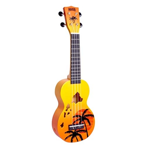 Mahalo Ukuleles Mahalo Designer Series Ukulele, Right Handed, Orange Burst, Soprano (MD1HA orb)