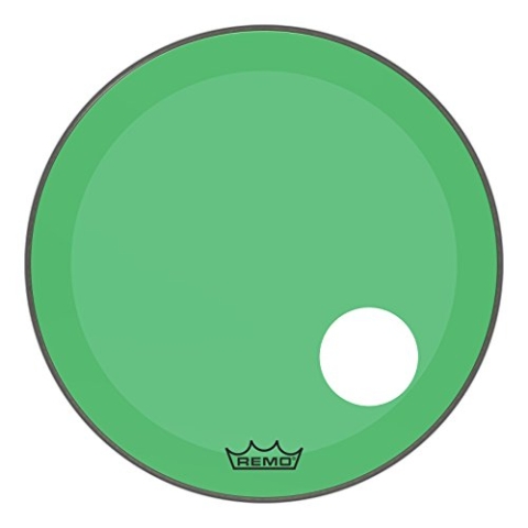 Remo Powerstroke 3 Colortone Green Bass Schlagzeugfell Drum Head, 22" Ported P3-1322-CT-GNOH