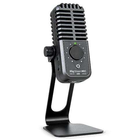 IK Multimedia iRig Stream Mic USB-C Kondensatormikrofon mit integrierter Audioschnittstelle -Podcast-Mikrofon, Gaming-Mikrofon für PC, Streaming-Mikrofon plus Audio-Mixer USB-Audioschnittstelle