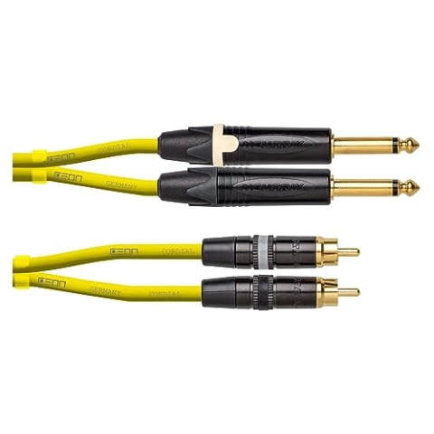 CORDIAL CABLES Jack/RCA 3m gelb DJ-Kabel Ceon Jack / RCA
