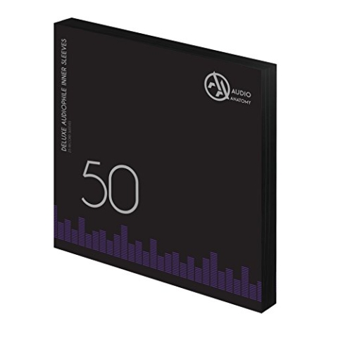 Audio Anatomy Vinyl-Innenhüllen 12" - Schwarz, 50 Stück
