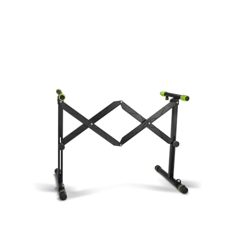 Gravity KS AKS 01 B - Faltbarer Keyboardständer mit Scherenmechanismus, Belastbarkeit bis 50 kg, schwarz