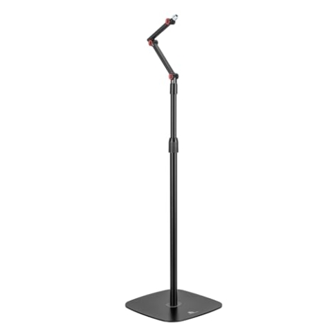 Maclean MC-337 Professioneller Mikrofonständer | Verstellbare Höhe von 626 bis 1694 mm | Maximale Belastung 1 kg | Gewinde 3/8" und 5/8" | Universalmikrofonhalterung