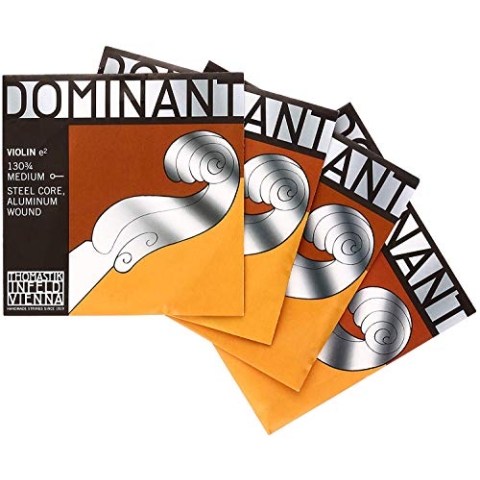 Dominant 1353/4 Violin Set 44259 Medium E Kohlenstoffstahl mit Aluminiumdraht ,