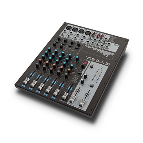 LD Systems VIBZ 8 DC - 8-Kanal Mischpult mit DFX und Kompressor, schwarz