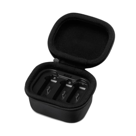 RØDE Ladecase+ | Ladecase für das Wireless GO (Gen 3) mit Zwei vollständigen zusätzlichen Ladevorgängen für insgesamt 21 Stunden Akkulaufzeit und Datenübertragung