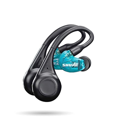Shure AONIC 215 TW2 True Wireless Sound isolierende Ohrhörer mit Bluetooth 5 -Technologie, Premium -Audio mit tiefem Bass, sicherer Anpassung Over -The -Ohr, 32 -Stunden -Akkulaufzeit (Gen 2) - Blau