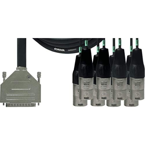 CORDIAL D-Sub/8 XLR-Schnittstellenkabel mit Stecker 3 m