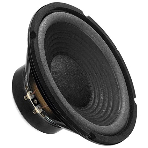 MONACOR SP-202E Hi-Fi Tiefmitteltöner, kompaktes Bass-Chassis in voller Zweiwege-Tauglichkeit bietet ausgezeichnete Klangqualität, Speaker für den Selbsteinbau, in Schwarz