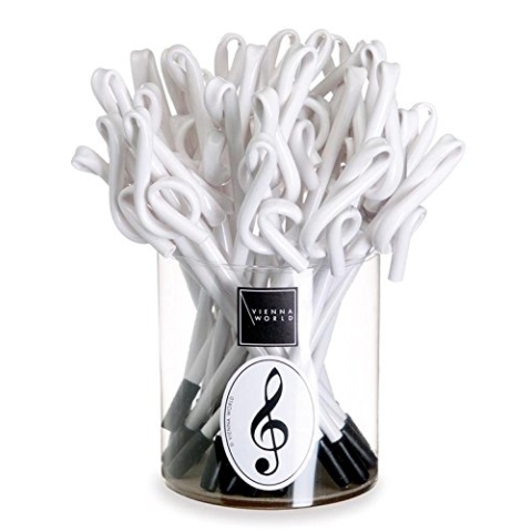 Vienna World: Pen Box - Treble Clef (White) Box Of 30