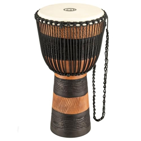 Meinl Percussion Earth Rhythm Djembe - Große Handtrommel - Inklusive Tasche - Durchmesser 12 Zoll - Mahagoni, Mehrfarbig (ADJ3-L+BAG)
