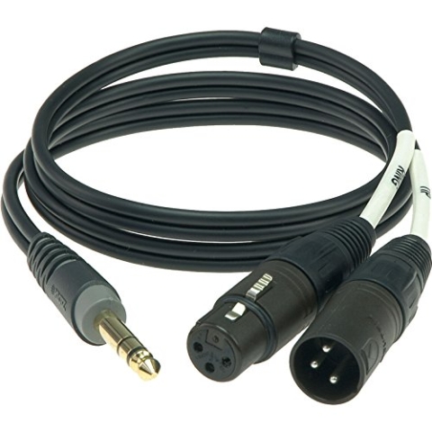 Klotz Insert-Kabel XLR m/f-6,3 Stereo-Klinkenstecker, 3 m, AY1X-0300, Neutrik – Insert-Kabel