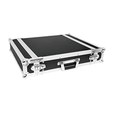 ROADINGER Verstärkerrack PR-1, 2HE, 47cm tief | Flightcase für 483-mm-Geräte (19") | mehrschichtig verleimtem Holz, schwarz laminiert