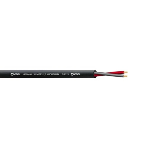 Cordial CLS 225 Lautsprecherkabel grau 100 m Spule - Lautsprecherkabel