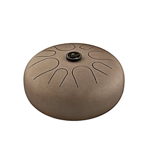 Sonic Energy 12 Zoll Zungentrommel – A Moll, 8 Töne – Für Meditation, Yoga, Percussion – Inkl. Schlägel und Tasche – Vintage Braun (STD1VB)