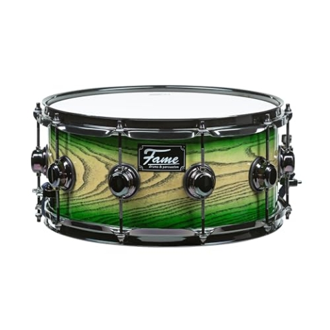 Fame Fortress Snare 14"x6,5" Green Burst - Snare Drum