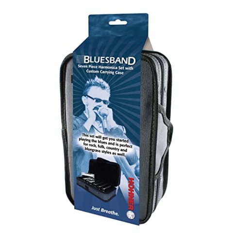 HOHNER Bluesband 7er Pack, Schlüssel von G, A, B, C, D, E und F mit Etui (1501/7)