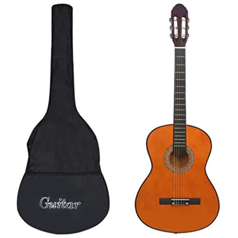 vidaXL Klassikgitarre für Anfänger mit Tasche Gitarre Gitarrentasche Gitarrenhülle Anfängergitarre Saiteninstrument Musikinstrument 4/4 39"