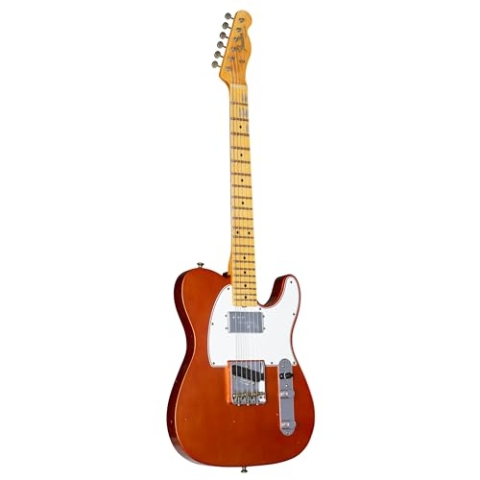 Fender Postmodern Journeyman Faded Aged Candy Tangerine - Custom E-Gitarre