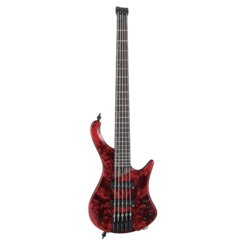 Ibanez EHB1505 Bass Workshop Stained Wine Red Low Gloss 5-String Headless Bass with Gig Bag