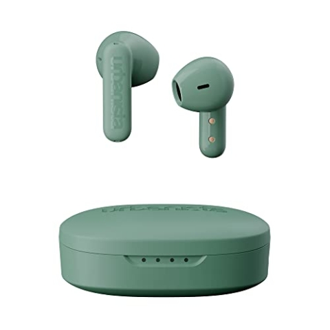 Urbanista Copenhagen True Wireless In Ear Kopfhörer Bluetooth 5.2, Touch-Bedienung Earbuds & Noise Cancelling Mikrofon, 32 Std. Spielzeit, USB C Ladecase, IPX4 Wasserabweisend, Salbeigrün