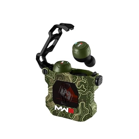 OTL Technologies Call of Duty Modern Warfare III TWS COD260 Kopfhörer mit kabelloser Ladehülle, Camouflage, Olivgrün
