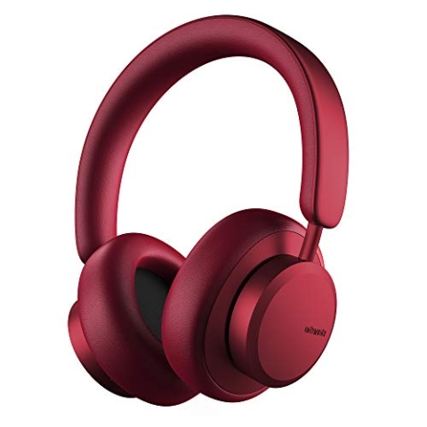 Urbanista Miami Kabelloser Over Ear Bluetooth Kopfhörer mit Hybrid Active Noise Cancelling, 6 ENC Mikrofone, 50h Spielzeit, ANC mit Transparenzmodus, On-Ear Erkennung, Transporttasche (Rot)