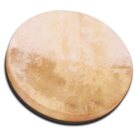 Schlagwerk RTS61 Rahmentrommel Frame Drum Natural -Handtrommel mit Haltekreuz - ⌀ 60 cm / 24 Zoll / 8 cm hoch - Ziegenfell, stimmbar - Buchenholz - Schamanentrommel Made in Germany