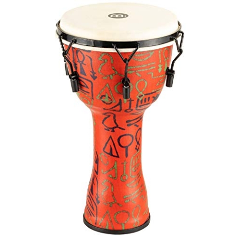 Meinl Percussion 25cm Mechanical Tuned Travel Series Djembe Trommel - Musikinstrument für Kinder und Erwachsene - Pharaoh's Script (PMDJ1-M-G)