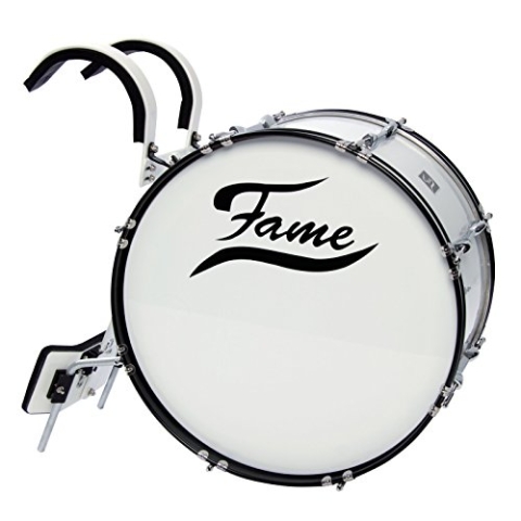 Fame Marching Bass Drum 22"x12", Hochwertige Materialien, Kraftvoller Klang, Inklusive Tragegestell