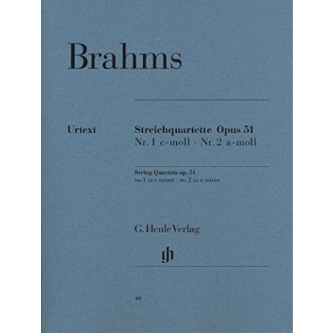 HENLE VERLAG BRAHMS J. - STRING QUARTETS IN C MINOR AND A MINOR OP. 51