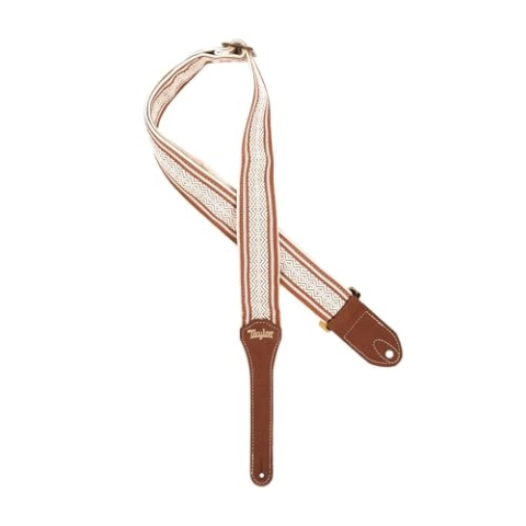 Taylor Gurt weiß/braun Jacquard Baumwolle 5,1 cm