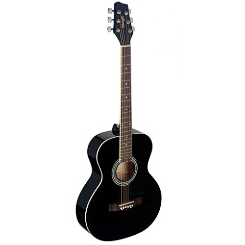 Stagg Akkustikgitarre Auditorium, akustisch (Auditorium Acoustic) Volle Größe Schwarz