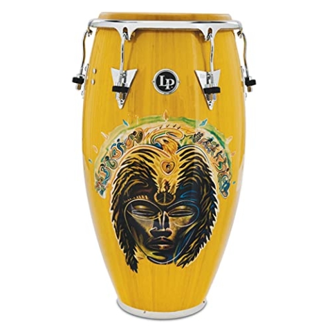 Latin Percussion Conga Santana Africa Speaks Tumba 12,5" LP552X-SAS, Vibrant Yellow, chrome Hardware